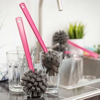 Gläserbürste Wuschel pink Auswahl